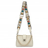 Women shoulder bag 003g beige latte