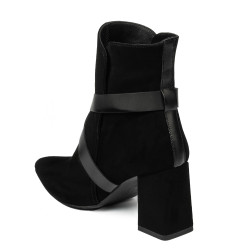 Women boots 1192 black antilopa