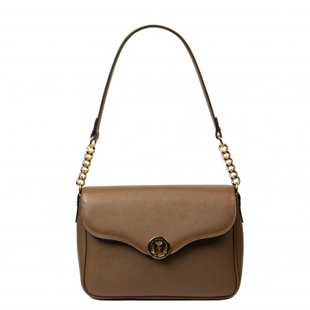 Women shoulder bag 015g brown cognac