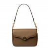 Women shoulder bag 015g brown cognac