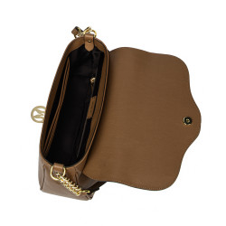 Women shoulder bag 015g brown cognac