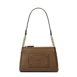 Women shoulder bag 016g brown cognac