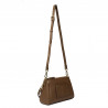 Women shoulder bag 016g brown cognac