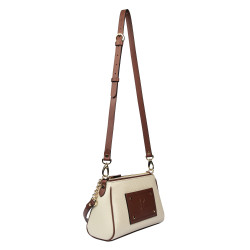 Women shoulder bag 016g beige latte combined