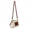 Women shoulder bag 016g beige latte combined