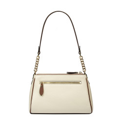 Women shoulder bag 016g beige latte combined