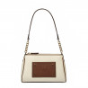 Women shoulder bag 016g beige latte combined