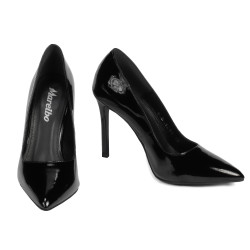 Women stylish, elegant shoes 1299 patent black