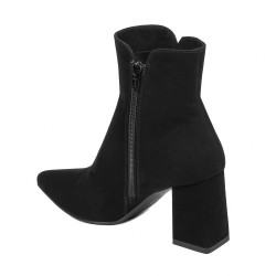 Women boots 1193 black antilopa