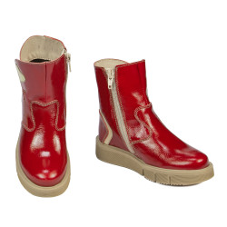 Small children boots 110c patent red combined