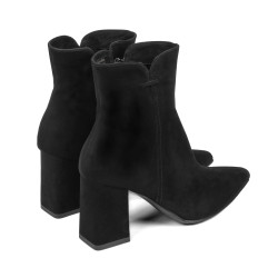 Women boots 1193 black antilopa