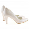 Women stylish, elegant shoes 1234 patent beige pearl