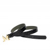 Women belt 41m croco patent black
