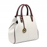 Women hand bag 002g beige latte+brown