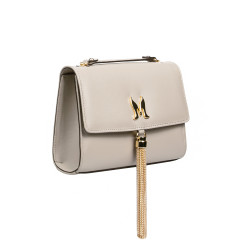 Women shoulder bag 009g beige safiano