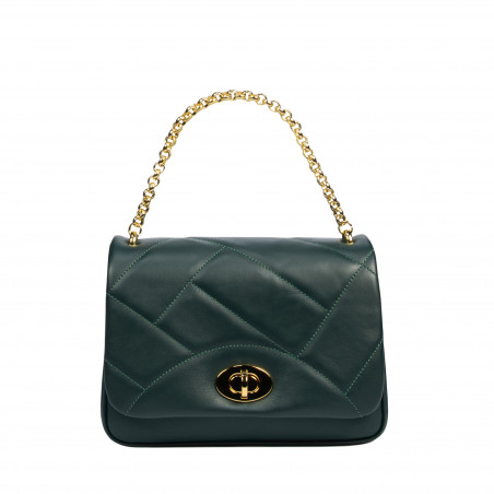 Women shoulder bag 005g forest green