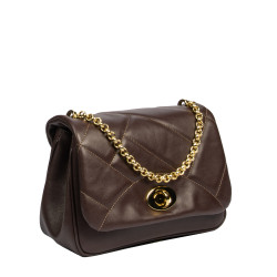 Women shoulder bag 005g dark brown