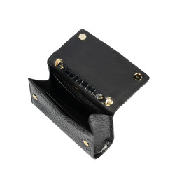 Women shoulder bag 009g croco patent black