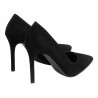 Women stylish, elegant shoes 1299 black antilopa