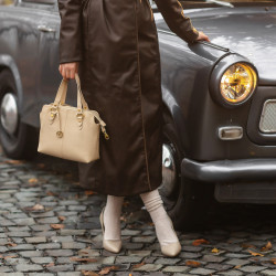 Women stylish, elegant shoes 1299 beige