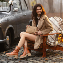 Women shoulder bag 016g nude