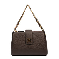 Women shoulder bag 003g dark brown