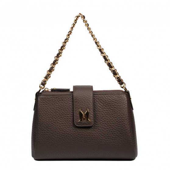 Women shoulder bag 003g dark brown