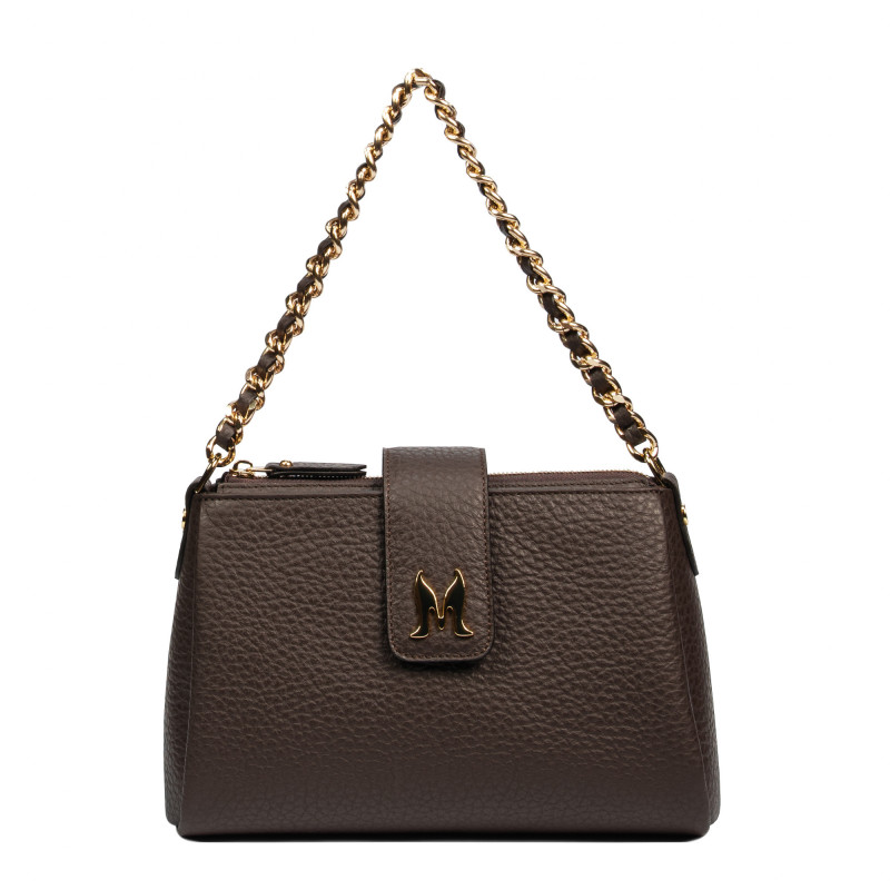 Women shoulder bag 003g dark brown