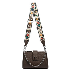 Women shoulder bag 003g 01 dark brown