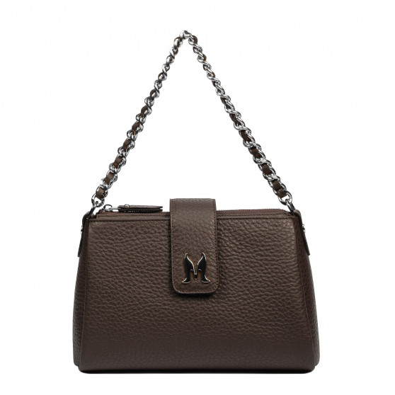 Women shoulder bag 003g 01 dark brown
