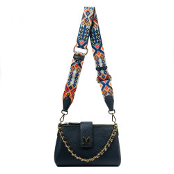 Women shoulder bag 003g blue elefant