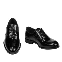 Men stylish, elegant shoes 959 black florantic