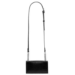 Women shoulder bag 020g 01 croco patent black