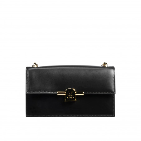 Women shoulder bag 020g black napa