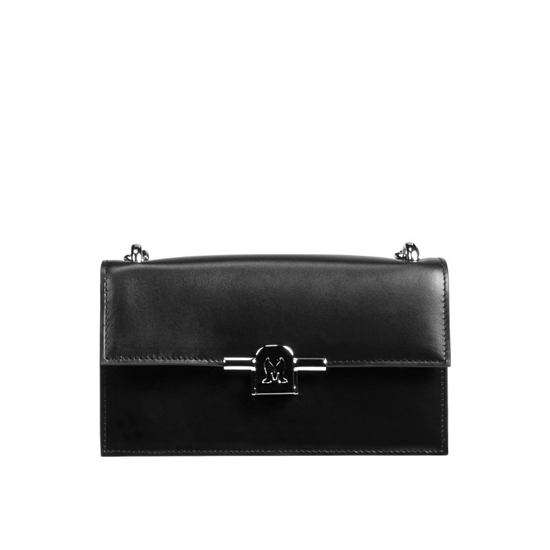 Women shoulder bag 020g 01 black napa