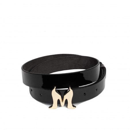 Women belt 41m patent black