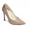 Women stylish, elegant shoes 1302 patent camel
