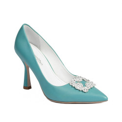 Women stylish, elegant shoes 1312 azuro