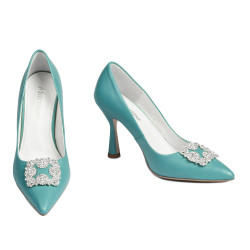 Women stylish, elegant shoes 1312 azuro