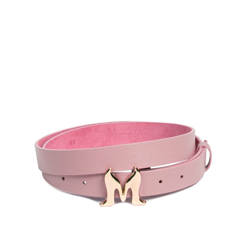 Women belt 41m pink safiano