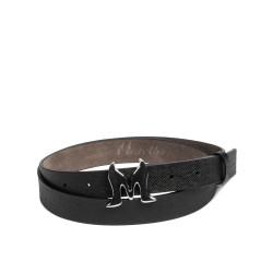 Women belt 41m black safiano