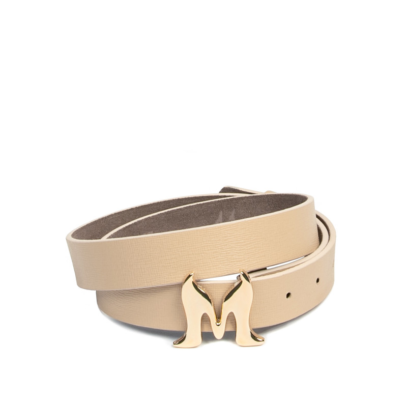 Women belt 41m cappuccino safiano