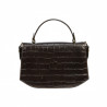 Women hand bag 023g croco dark brown
