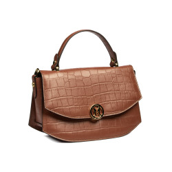 Women hand bag 023g croco camel
