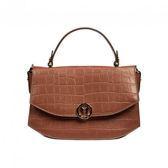 Women hand bag 023g croco camel