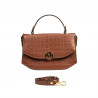 Women hand bag 023g croco camel