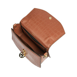 Women hand bag 023g croco camel