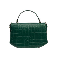 Women hand bag 023g croco green