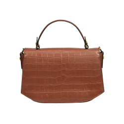 Women hand bag 023g croco camel