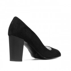 Women stylish, elegant shoes 1278 black antilopa